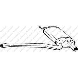 Stredný tlmič výfuku BOSAL 105-167