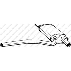 Stredný tlmič výfuku BOSAL 105-165