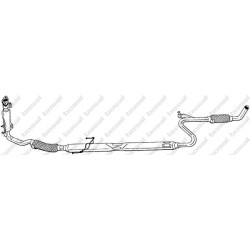 Predný tlmič výfuku BOSAL 291-949