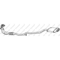 Predný tlmič výfuku BOSAL 285-989