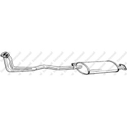 Predný tlmič výfuku BOSAL 282-671