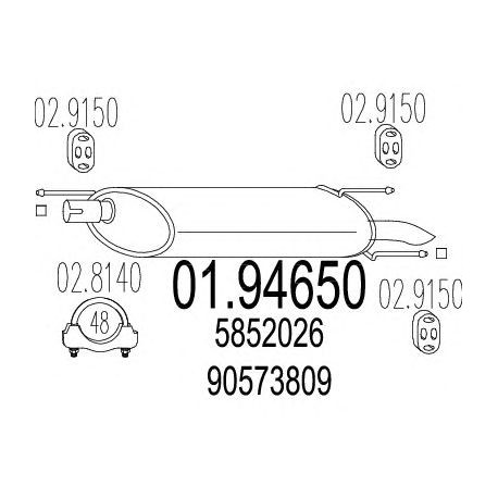 Koncový tlmic výfuku MTS 01.94650
