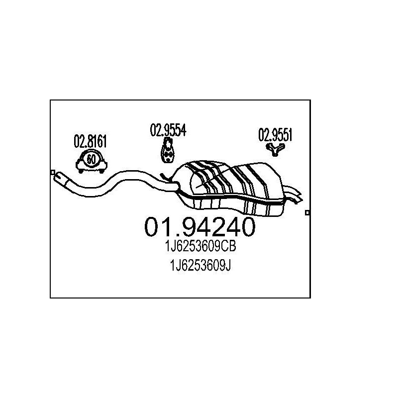 Koncový tlmic výfuku MTS 01.94220