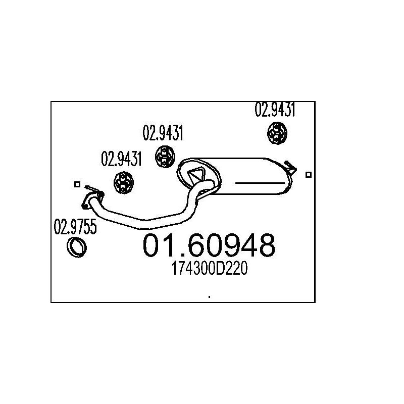 Koncový tlmic výfuku MTS 01.60948