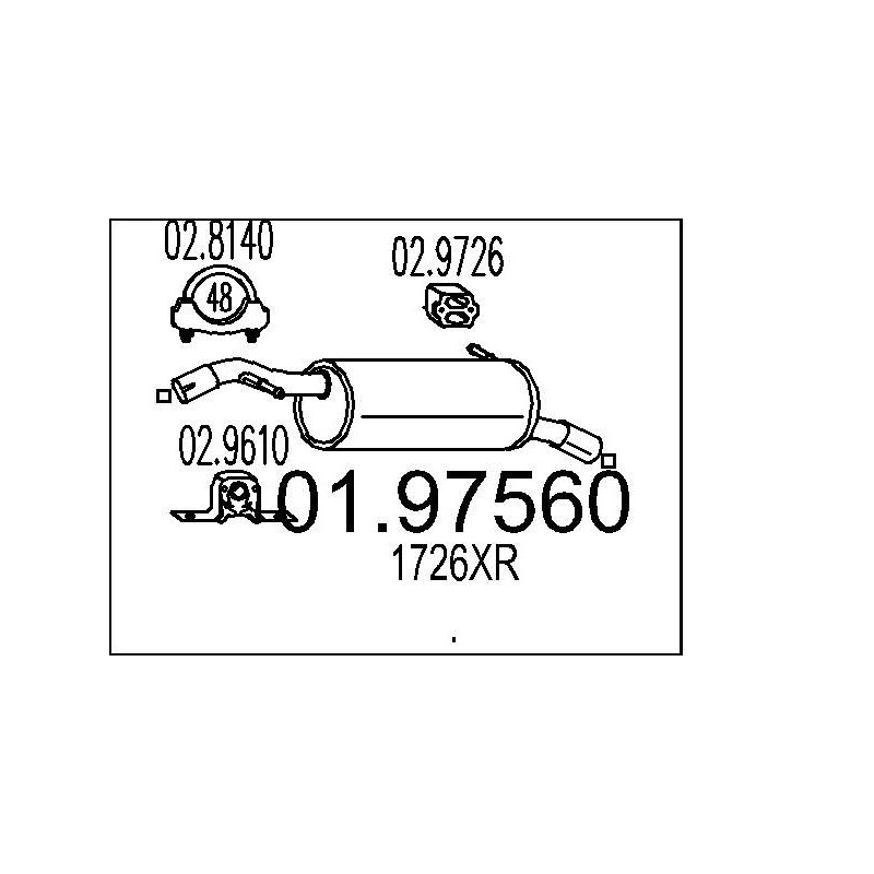 Koncový tlmic výfuku MTS 01.97540