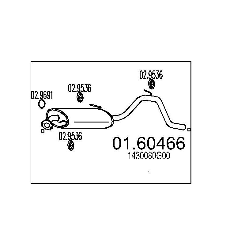 Koncový tlmic výfuku MTS 01.60466