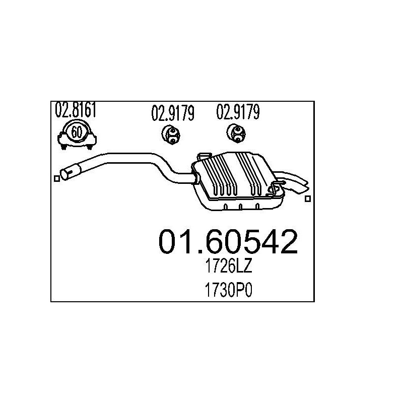 Koncový tlmic výfuku MTS 01.60542
