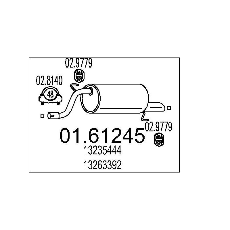 Koncový tlmic výfuku MTS 01.61245