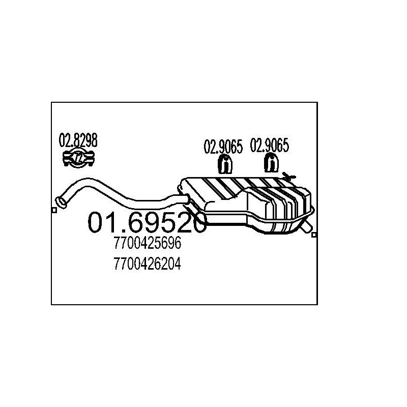 Koncový tlmic výfuku MTS 01.69520