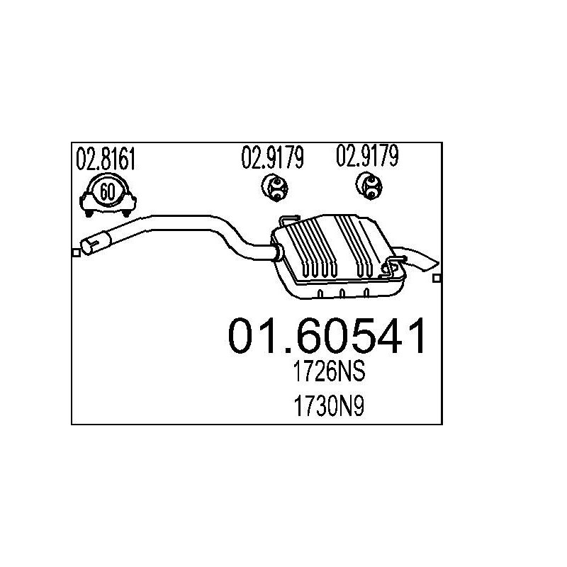 Koncový tlmic výfuku MTS 01.60541