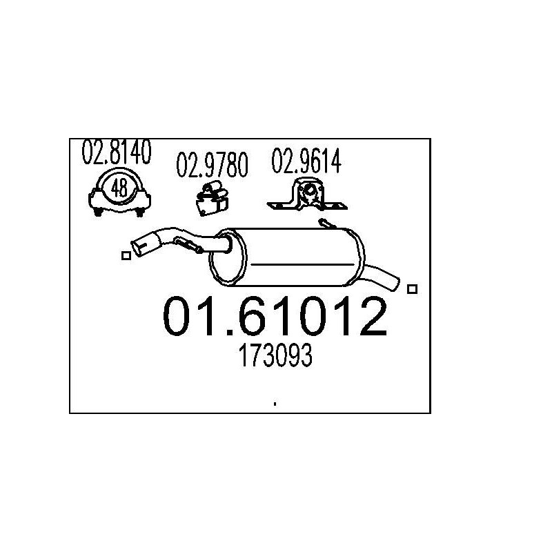 Koncový tlmic výfuku MTS 01.61012