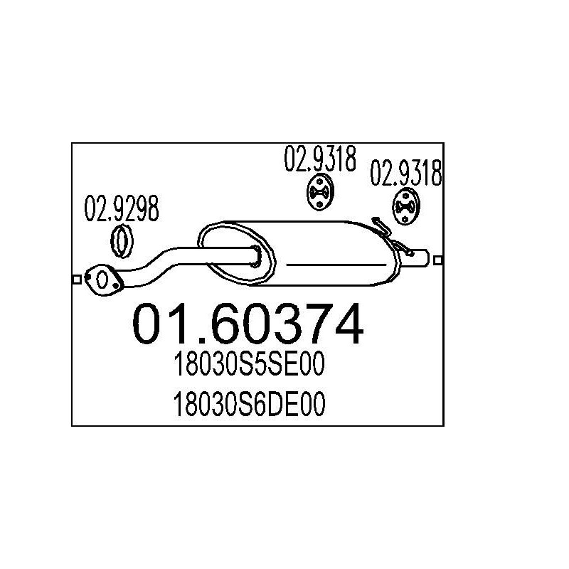 Koncový tlmic výfuku MTS 01.60374