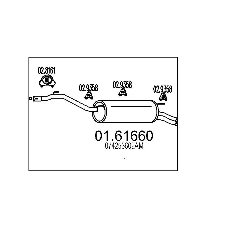Koncový tlmic výfuku MTS 01.61660
