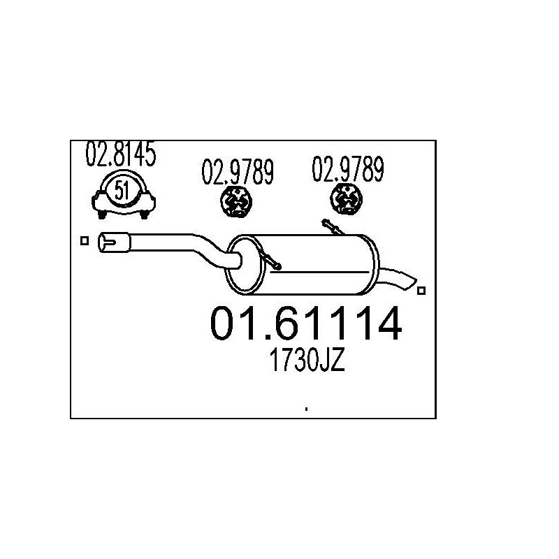 Koncový tlmic výfuku MTS 01.61114