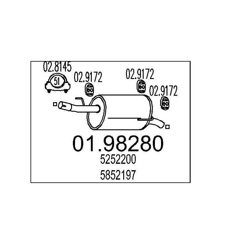 Koncový tlmic výfuku MTS 01.98270