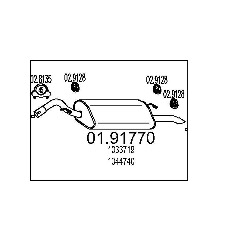 Koncový tlmic výfuku MTS 01.91540
