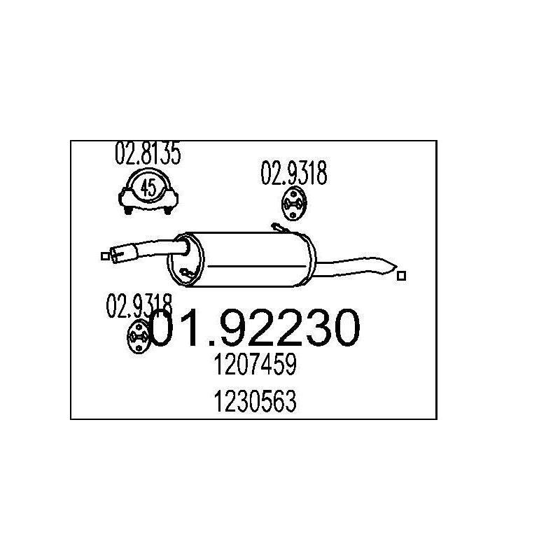 Koncový tlmic výfuku MTS 01.92220