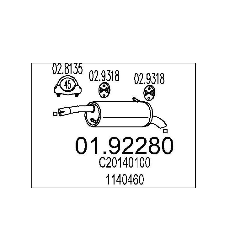 Koncový tlmic výfuku MTS 01.92260