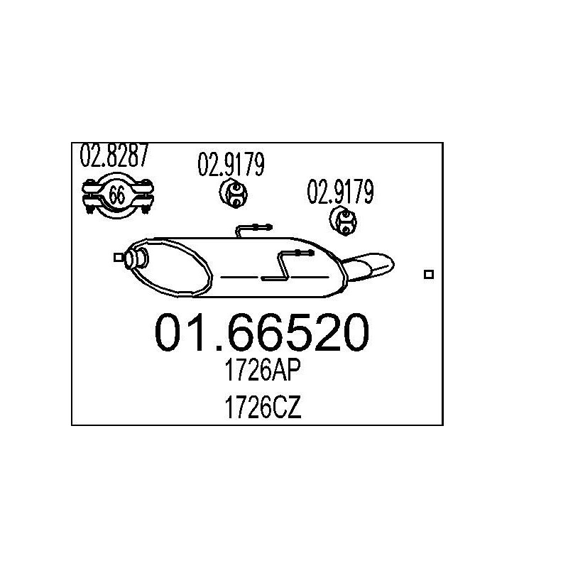 Koncový tlmic výfuku MTS 01.66520