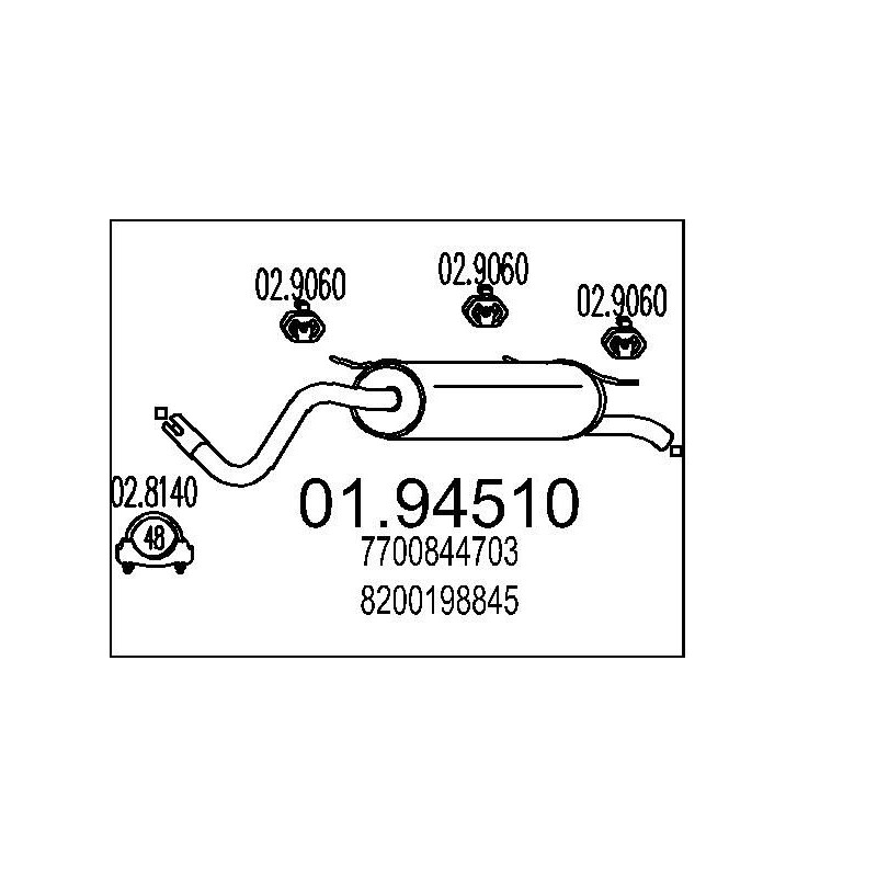 Koncový tlmic výfuku MTS 01.94500