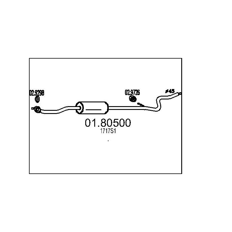 Stredný tlmic výfuku MTS 01.80450