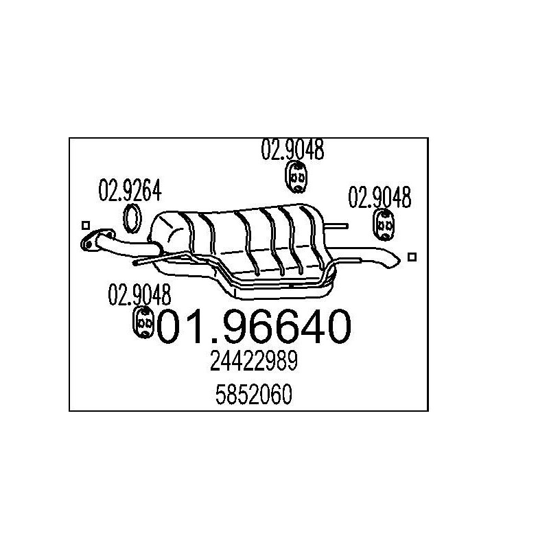 Koncový tlmic výfuku MTS 01.96620