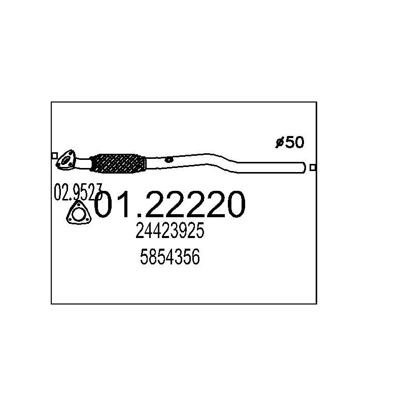 Výfukové potrubie MTS 01.22220