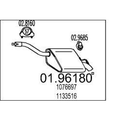 Koncový tlmic výfuku MTS 01.96170
