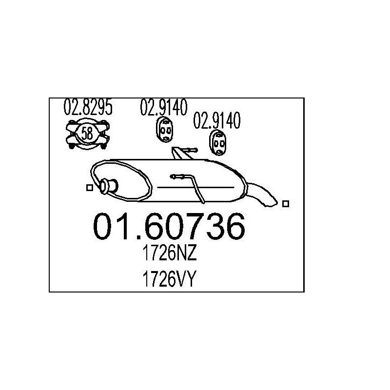 Koncový tlmic výfuku MTS 01.60736