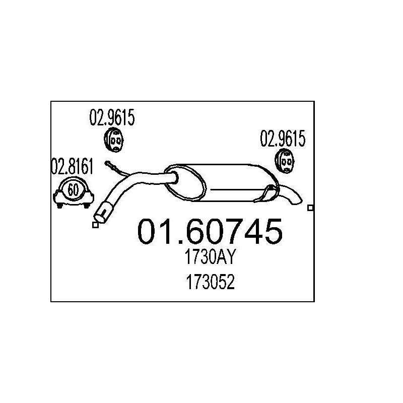 Koncový tlmic výfuku MTS 01.60745