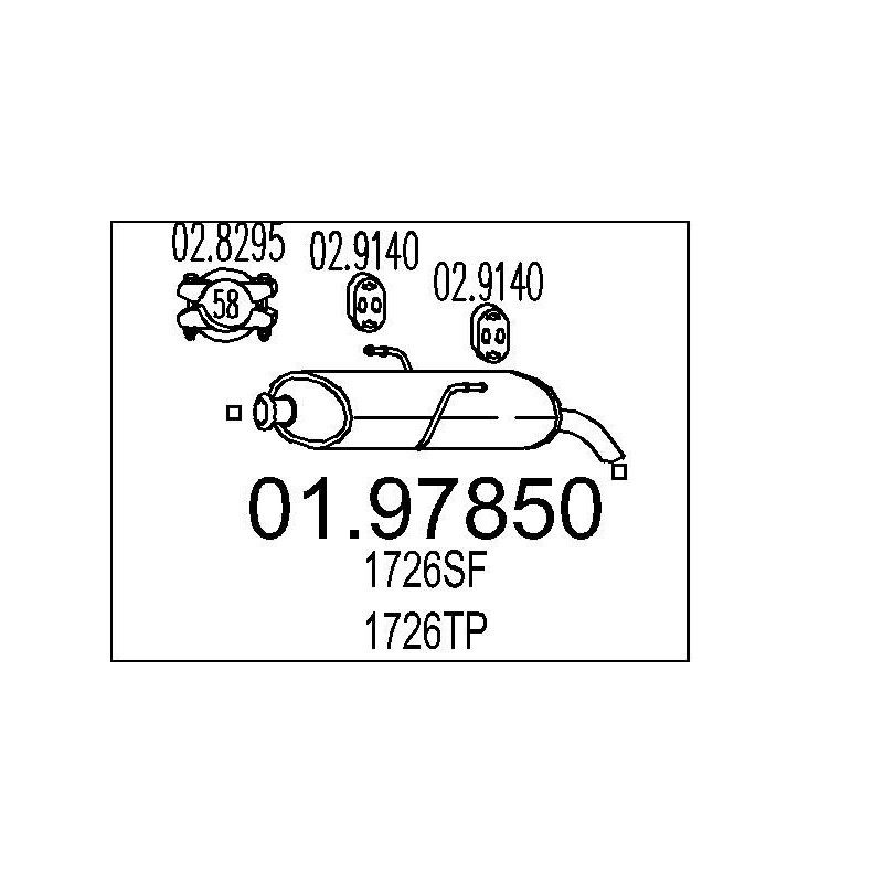 Koncový tlmic výfuku MTS 01.97820