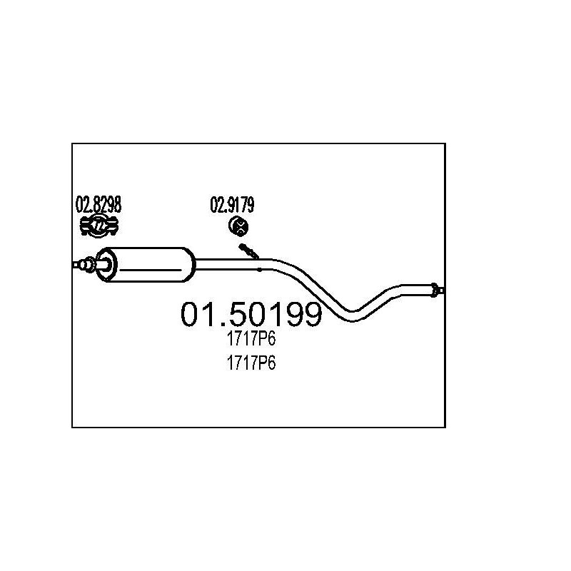 Stredný tlmic výfuku MTS 01.50199