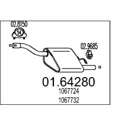 Koncový tlmic výfuku MTS 01.64280