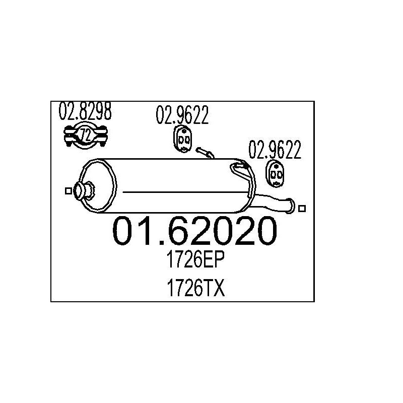 Koncový tlmic výfuku MTS 01.62020
