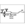 Stredný tlmic výfuku MTS 01.54120