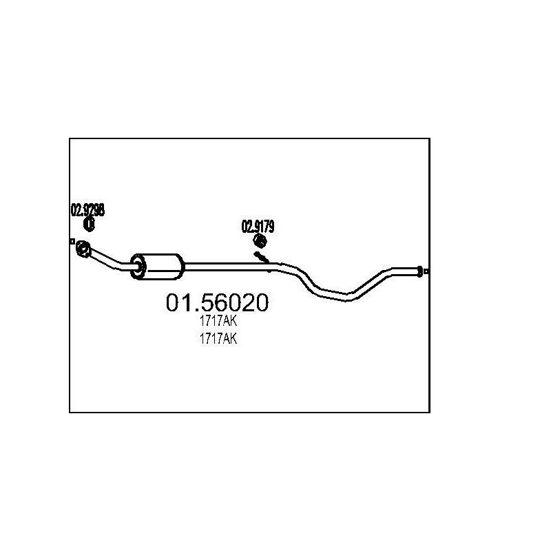 Stredný tlmic výfuku MTS 01.56020