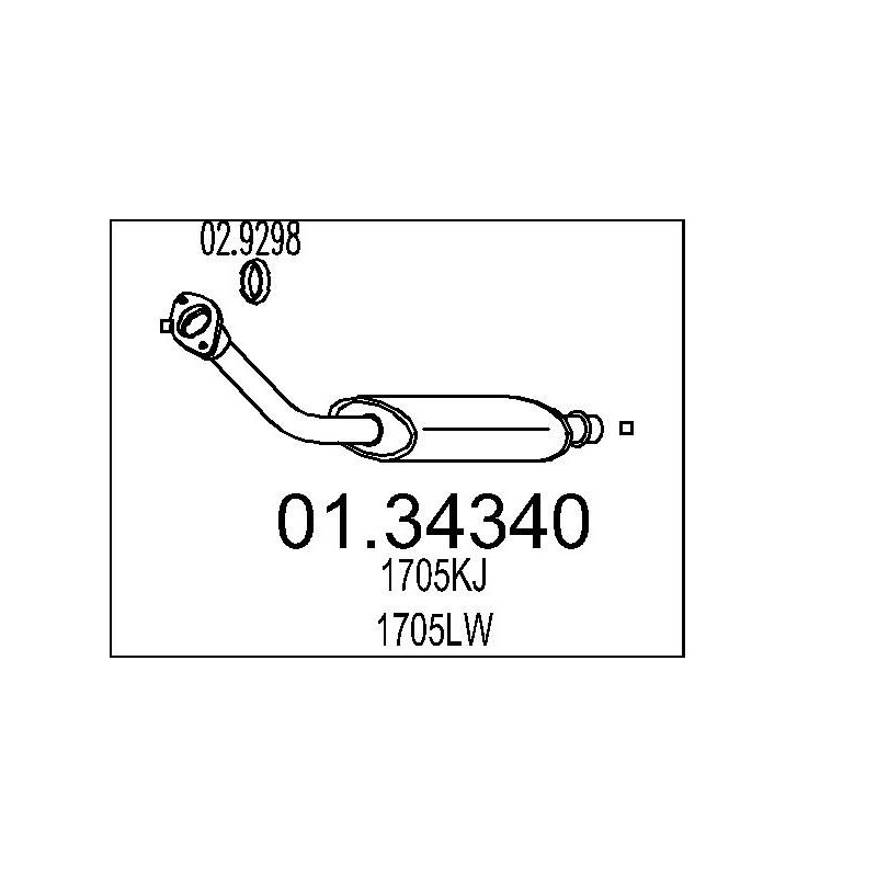 Predný tlmic výfuku MTS 01.34340