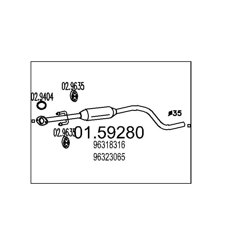 Stredný tlmic výfuku MTS 01.59280