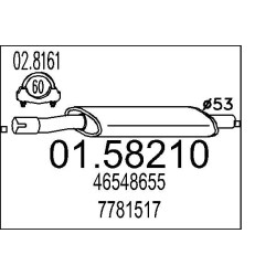 Stredný tlmic výfuku MTS 01.58210