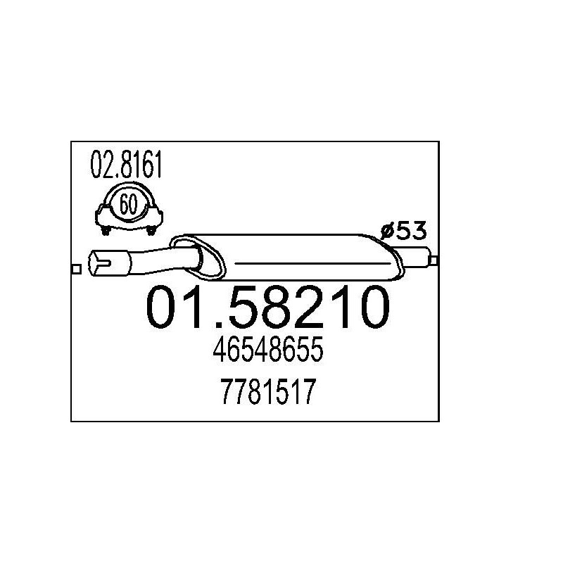 Stredný tlmic výfuku MTS 01.58210
