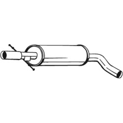 Stredný tlmič výfuku BOSAL 105-111