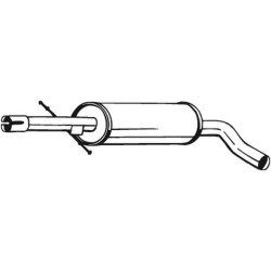 Stredný tlmič výfuku BOSAL 105-497