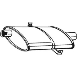 Stredný tlmič výfuku BOSAL 130-161