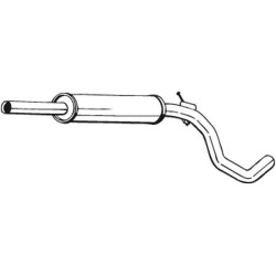 Stredný tlmič výfuku BOSAL 233-603
