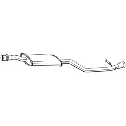 Stredný tlmič výfuku BOSAL 284-143