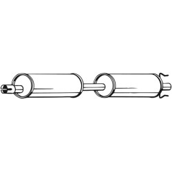 Stredný tlmič výfuku BOSAL 154-461
