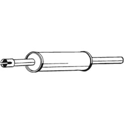 Stredný tlmič výfuku BOSAL 233-553