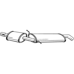 Stredný tlmič výfuku BOSAL 279-167