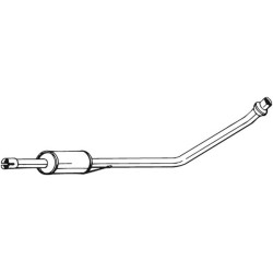 Stredný tlmič výfuku BOSAL 281-235