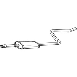 Stredný tlmič výfuku BOSAL 281-283